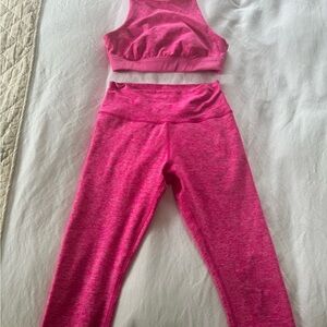 Alo matching set - small - hot pink.